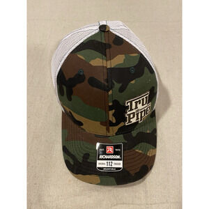 NWT Richardson Style 112P Camo Tru Pipe Trucker Hat Adjustable Snapback Cap
